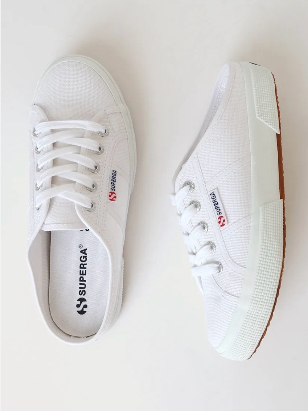 Superga 2402 Mule White Canvas Slip-On Sneakers / Wm 7